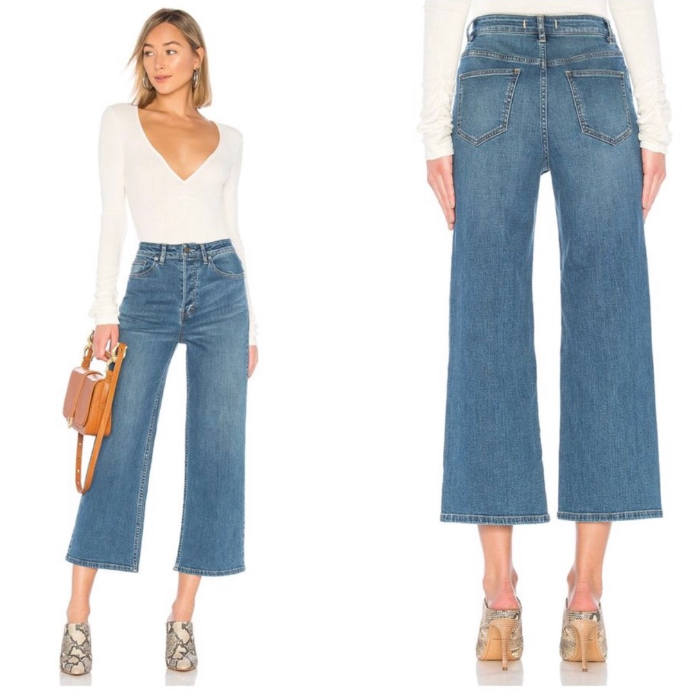 Free People Wales Wide Leg High Rise Jeans
